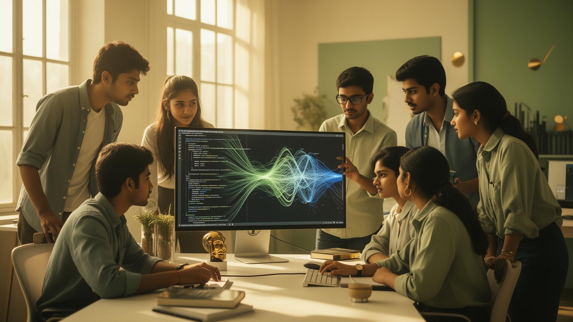 Tripura AI cohort collaborating on an AI project